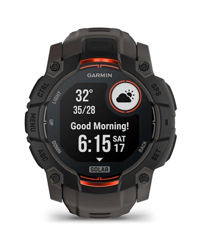 Garmin Instinct 3 Solar Cassa 50mm Orologio GPS Smartwatch HR Integrato, Nero/Grigio