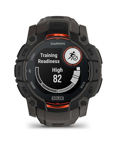 Garmin Instinct 3 Solar Case 50mm Wrist-Based HR GPS Smartwatch, Black/Charcoal