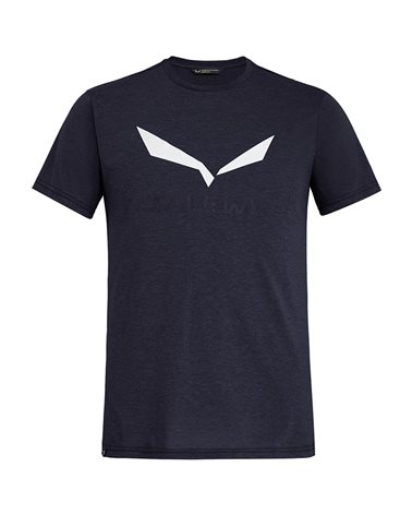 Salewa Solidlogo Dri-Release T-Shirt Uomo, Premium Navy Melange