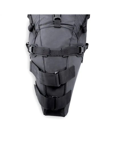 Acepac Saddle Bag Borsa Sottosella Volume Variabile 8/16 Litri, Nero