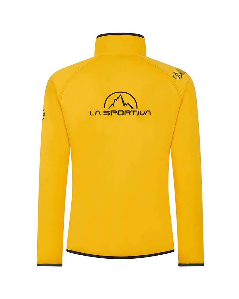 Black/Yellow La Sportiva Promo Fleece Giacca in Pile Uomo