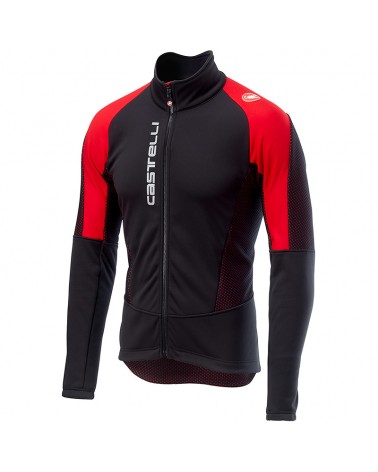 Castelli Mortirolo V Gore Windstopper Men's Cycling Jacketo, Black/Red