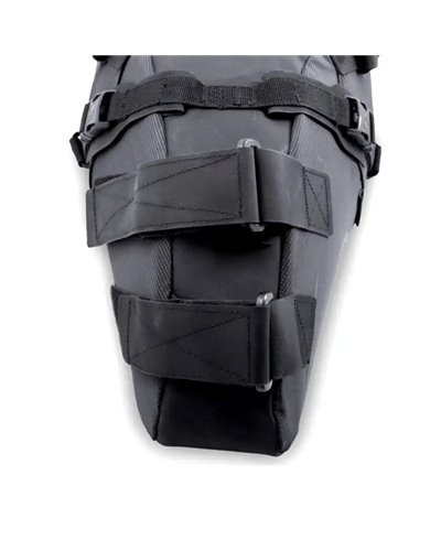 Acepac Saddle Bag Borsa Sottosella Volume Variabile 8/16 Litri, Nero