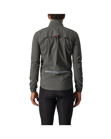 Castelli Emergency 2 Rain Waterproof/Windproof Men's Packable Cycling Jacket, Military Green