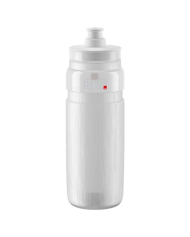 Elite Borraccia Fly Tex 750ml, Trasparente/Logo Grigio