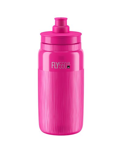 Elite Fly Tex Water Bottle 550ml, Pink Fluo/Grey Logo