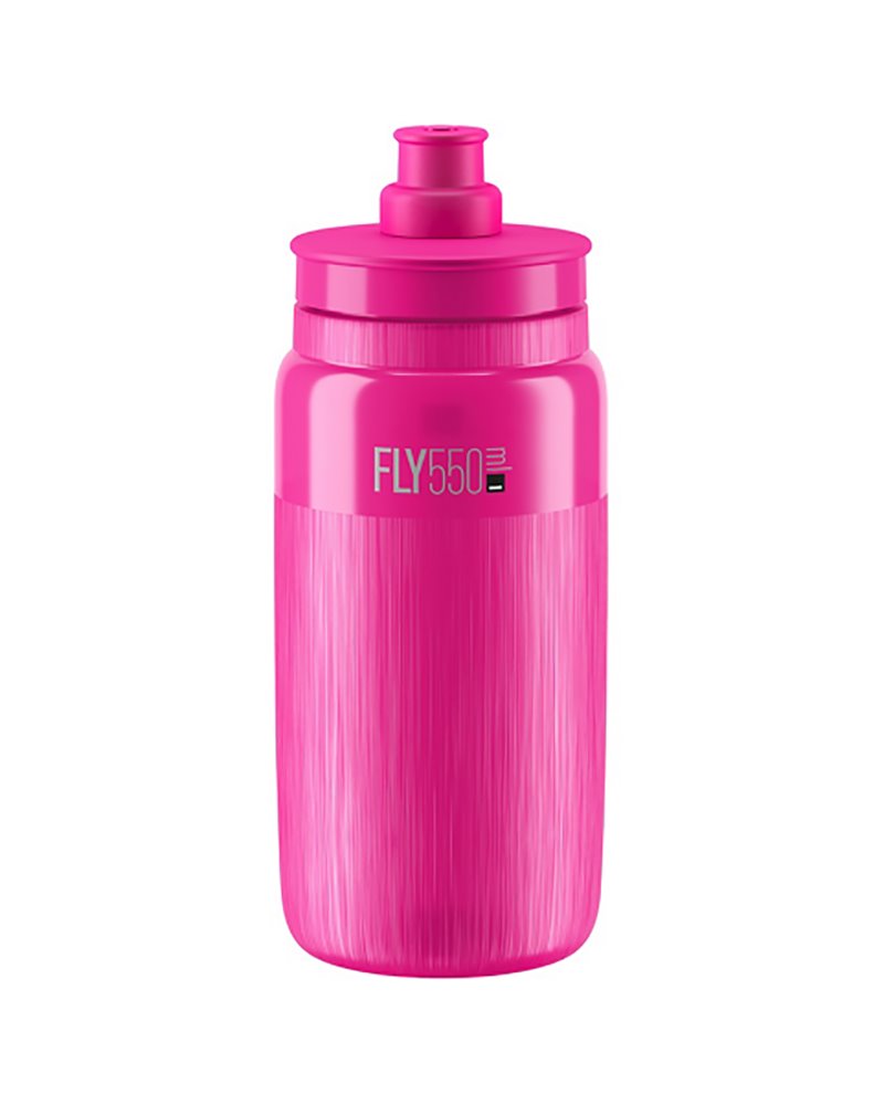 Elite Fly Tex Water Bottle 550ml, Pink Fluo/Grey Logo