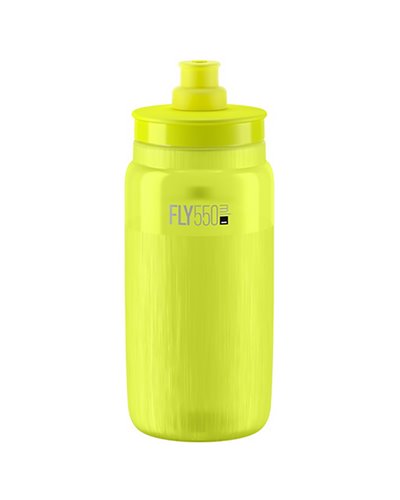 Elite Fly Tex Water Bottle 550ml, Yellow Fluo/Grey Logo
