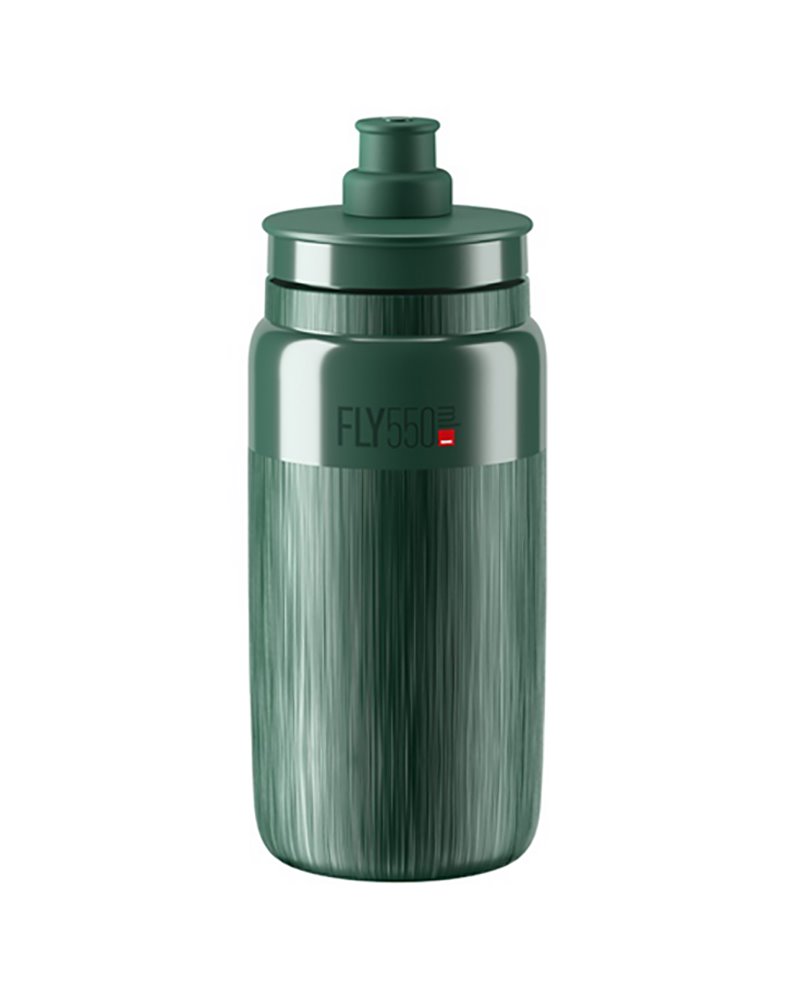 Elite Fly Tex Water Bottle 550ml, Dark Green/Grey Logo