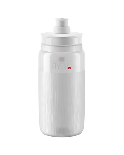 Elite Borraccia Fly Tex 550ml, Trasparente/Logo Grigio