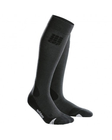 Cep Hiking Merino Men's Hiking Socks, Grey/Black