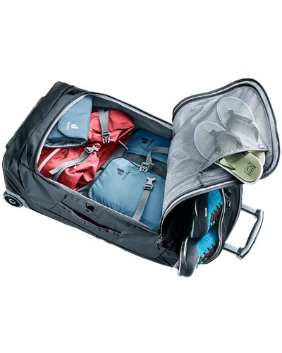 Deuter Duffel Pro Movo 60 Borsone Trolley con Spallacci, Nero