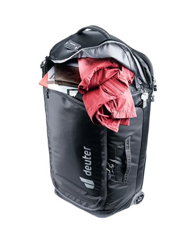 Deuter Duffel Pro Movo 60 Borsone Trolley con Spallacci, Nero