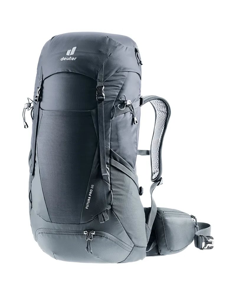 Deuter Futura Pro 36 Zaino Hiking, Nero/Grafite