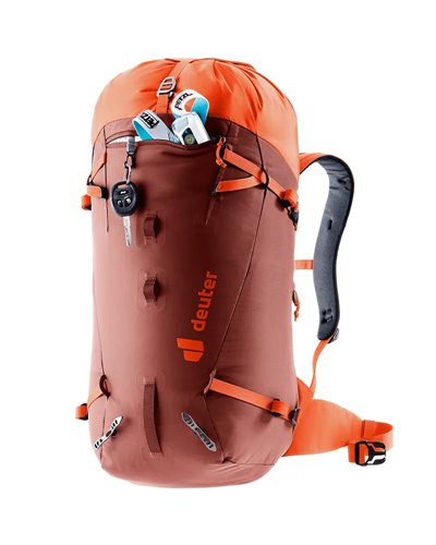 Deuter Guide 30 Zaino Alpinismo, Redwood/Papaya