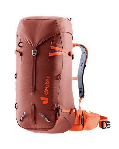 Deuter Guide 34+8 Alpine Backpack, Redwood/Papaya