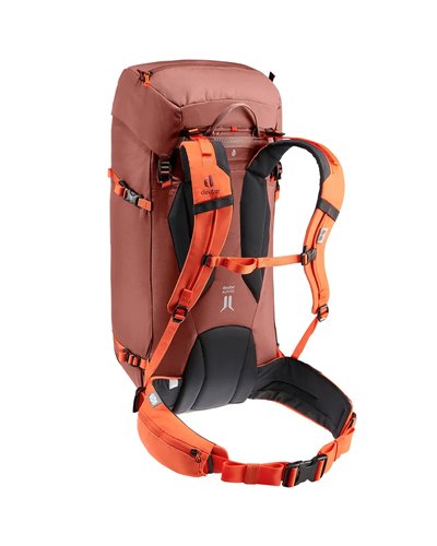 Deuter Guide 34+8 Zaino Alpinismo, Redwood/Papaya