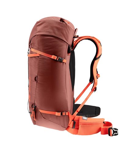 Deuter Guide 34+8 Zaino Alpinismo, Redwood/Papaya