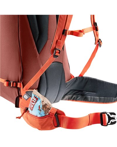 Deuter Guide 34+8 Zaino Alpinismo, Redwood/Papaya