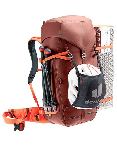 Deuter Guide 34+8 Zaino Alpinismo, Redwood/Papaya