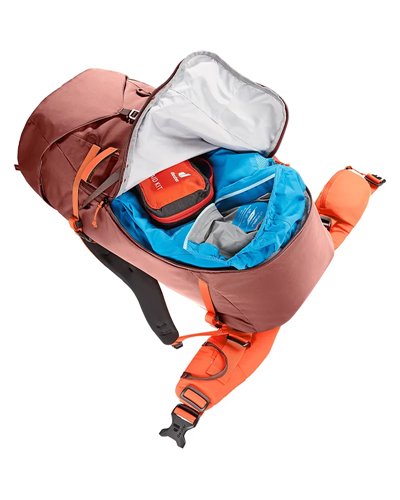 Deuter Guide 34+8 Zaino Alpinismo, Redwood/Papaya