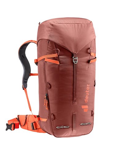 Deuter Guide 34+8 Zaino Alpinismo, Redwood/Papaya