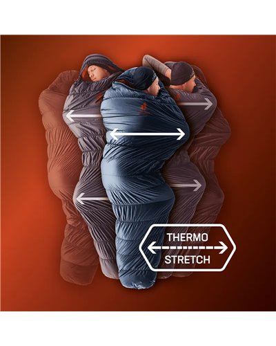 Deuter Exosphere 0° Sleeping Bag Regular - Right, Ink/Paprika