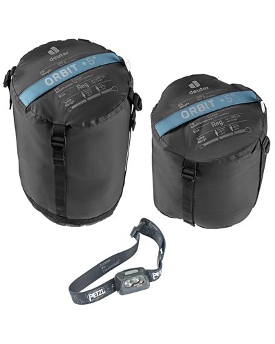Deuter Orbit +5° Sleeping Bag Regular - Right, Atlantic/Ink
