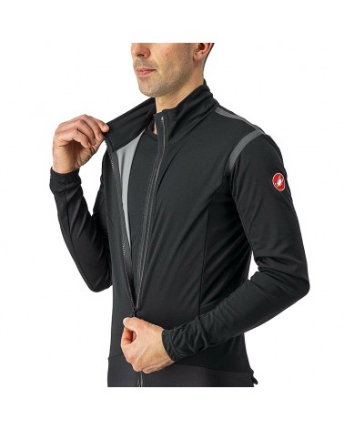 Castelli Alpha RoS 2 Light GTX Gore-Tex Windstopper Men's Cycling Jacket, Light Black/Black Reflex