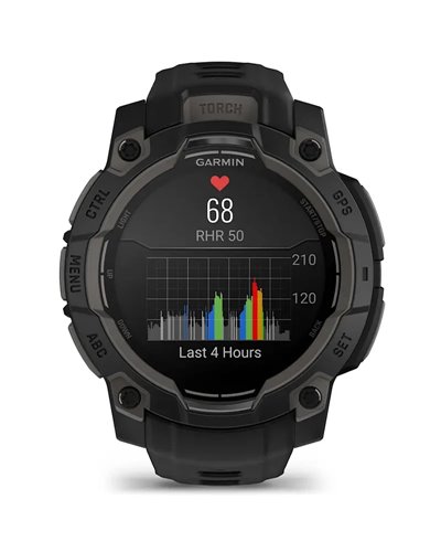 Garmin Instinct 3 AMOLED Cassa 45mm Orologio GPS Smartwatch HR Integrato, Nero