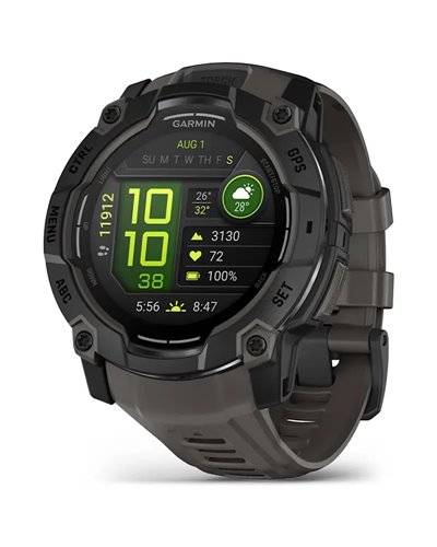 Garmin Instinct 3 AMOLED Case 50mm Wrist-Based HR GPS Smartwatch, Black/Charcoal