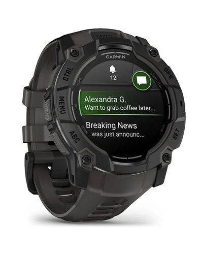 Garmin Instinct 3 AMOLED Case 50mm Wrist-Based HR GPS Smartwatch, Black/Charcoal