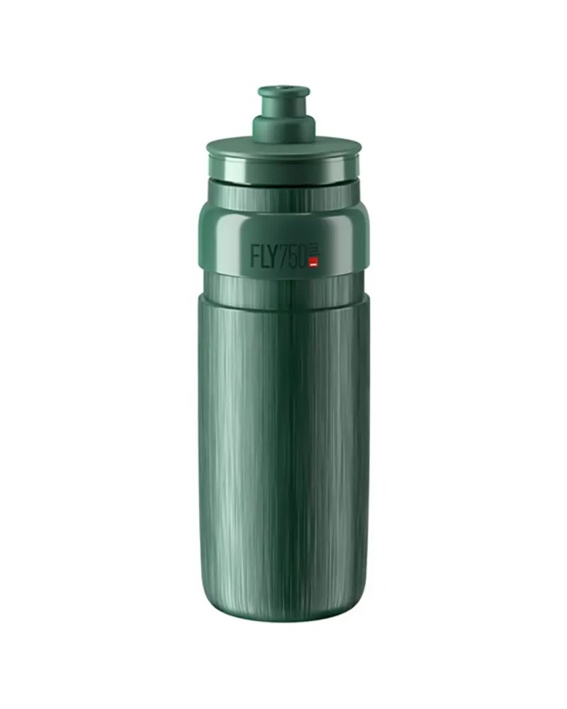 Elite Fly Tex Water Bottle 750ml, Dark Green/Grey Logo