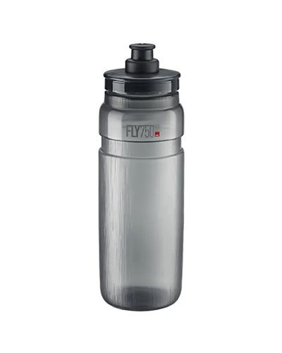 Elite Borraccia Fly Tex 750ml, Grigio Fumo Trasparente/Logo Grigio