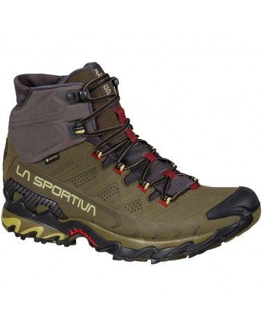 La Sportiva Ultra Raptor II MID Leather GTX Gore-Tex Men's Speed Hiking Shoes, Ivy/Tango