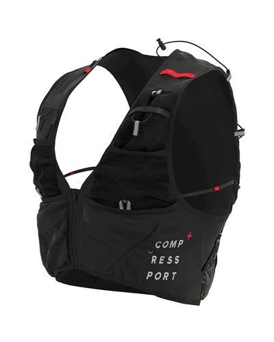 Compressport Ultrun S Pack Evo 15 Hydration Trail Running Pack/Vest, Black (2 500 ml Ergo Flasks Included)