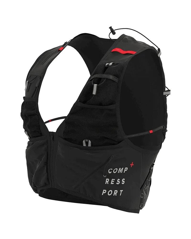 Compressport Ultrun S Pack Evo 15 Hydration Trail Running Pack/Vest, Black (2 500 ml Ergo Flasks Included)