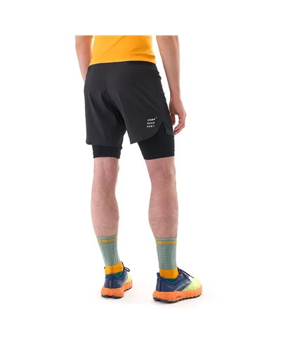 Compressport Trail Racing 2-In-1 Men's Trail Running Overshort, Black