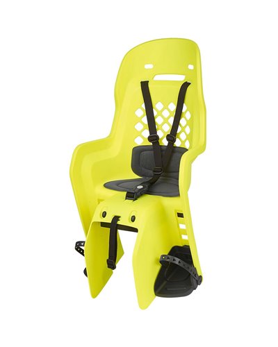 Polisport Joy Seggiolino Posteriore Attacco al Portapacco Portata max 22kg, Giallo Fluo