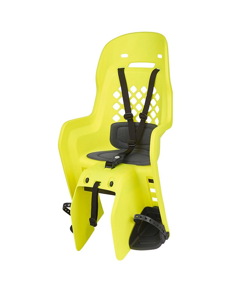 Polisport Joy Seggiolino Posteriore Attacco al Portapacco Portata max 22kg, Giallo Fluo