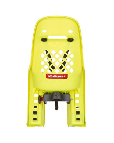 Polisport Joy Rear Rack Mount Bike Seat 22kg max, Yellow Fluo/Dark Grey