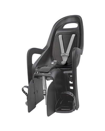 Polisport Groovy Rear Rack Mount Bike Seat 22kg max, Black/Dark Grey