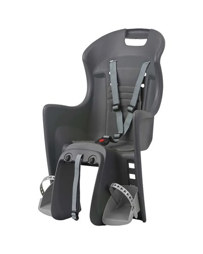Polisport Boodie Rear Rack Mount Bike Seat 22kg max, Dark Grey/Grey