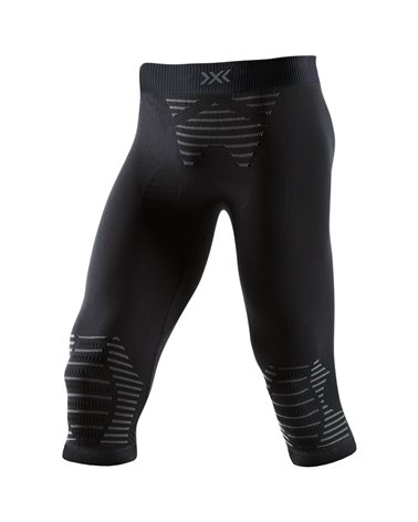X-Bionic Invent 4.0 Men's Baselayer 3/4 Pants, Black/Charcoal