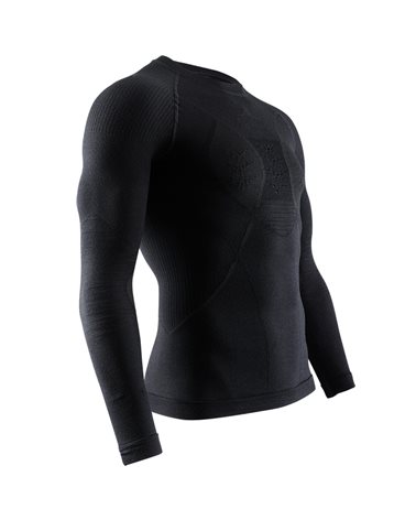 X-Bionic Apani 4.0 Merino Men's Long Sleeve Round Neck Shirt, Black/Black
