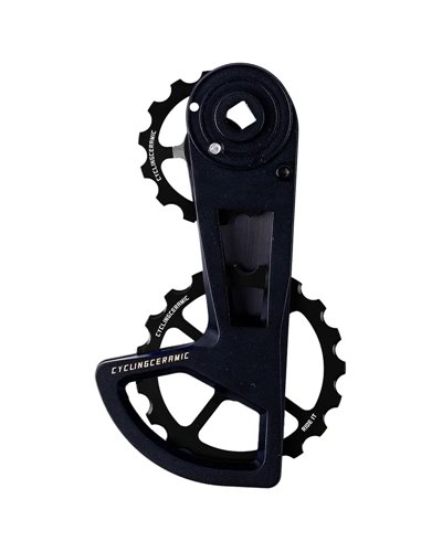 CyclingCeramic Gabbia Cambio Pulegge Oversize Race 12v Sram, Nero