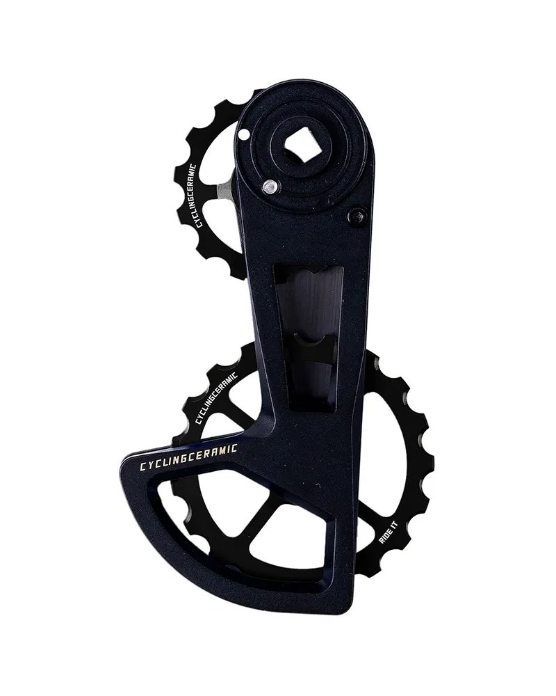 CyclingCeramic Gabbia Cambio Pulegge Oversize Race 12v Sram, Nero
