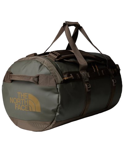 The North Face Base Camp Duffel M Borsone 71 Litri, New Taupe Green/Smokey Brow/Utility Brown