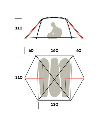 Ferrino Nemesi 3 Pro FR 3-persons Tent, Green