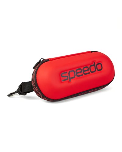 Speedo Custodia Rigida Occhialini Piscina, Rosso